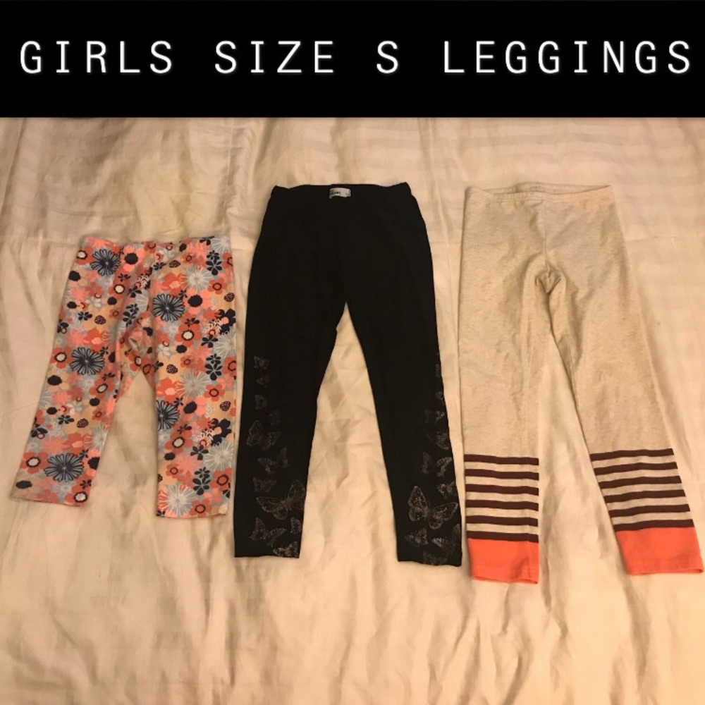 Lot of 3 Size Small Girls Leggings